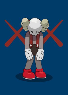 Kaws Blue Background