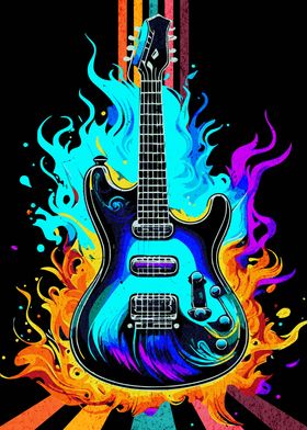 ELECTRIC GUITAR NEON