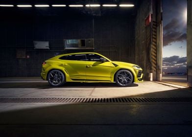 Yellow Lamborghini Urus