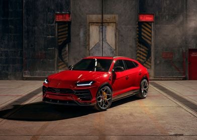 Red Lamborghini Urus 2019