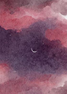Night Sky Watercolor