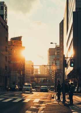 Sunset in Fukuoka Japan