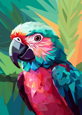 Green and Pink Parrot