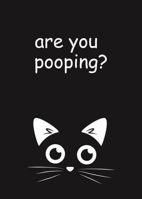 Metal Poster Displate Black Cat Are You Pooping With Magnet