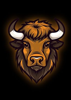 bull mascot style