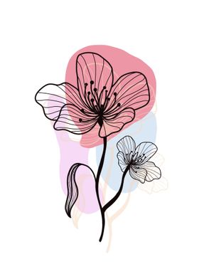 Line Art Flower