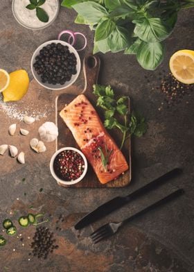 Lemon Salmon Menu