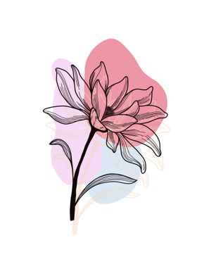 Floral Line Art