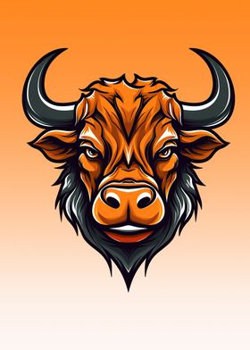 bull mascot style