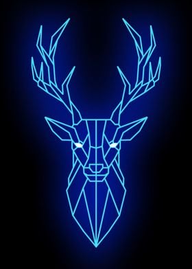 Neon Art of Deer