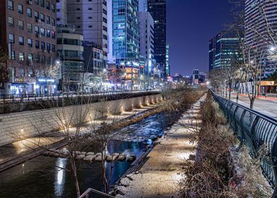 Cheonggyecheon Stream Snow