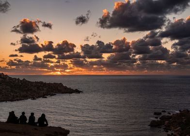 Sunset At Qarraba Bay