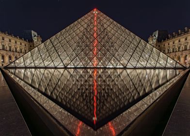 Louvre Museum Paris Night