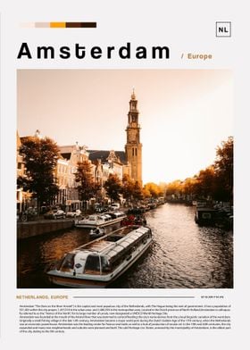 Amsterdam poster landscape