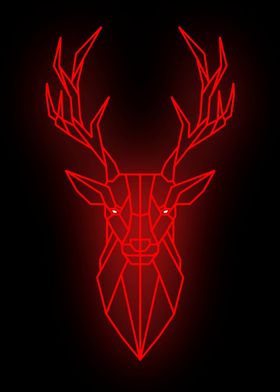 Neon art of Deer