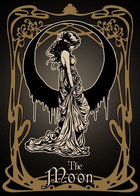 The Moon Tarot card