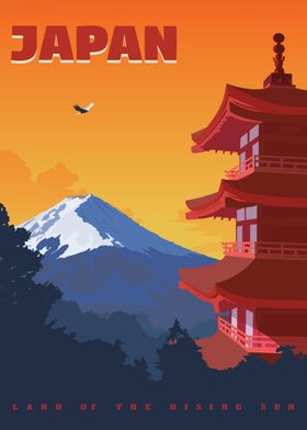 Tokyo Japan Travel Poster