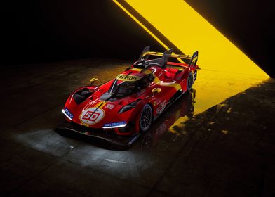 Ferrari 499p F1 car poster