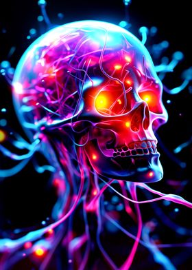 Neon Skull