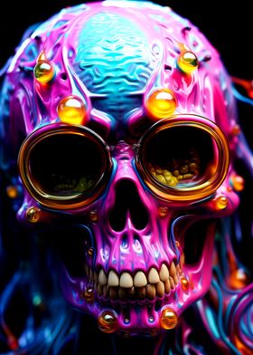 Neon Skull