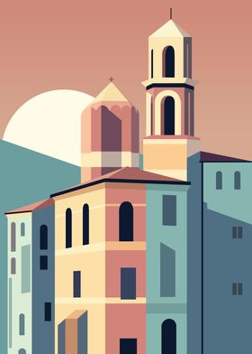 Italy City Illustration
