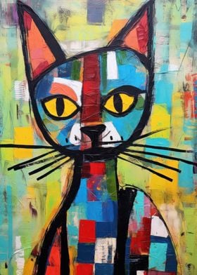 Abstract Cat Portrait