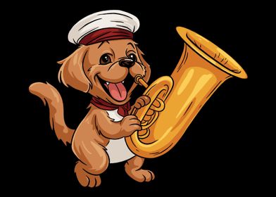 Marching Band Tuba Dog