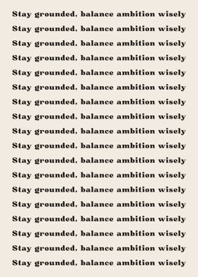 Stay grounded balance 