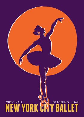 1964 NYC Ballet Poster