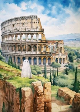A Ghost in Italy Colosseum