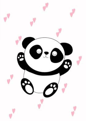 Baby Panda Kids Poster