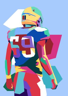 American Football Pop Art