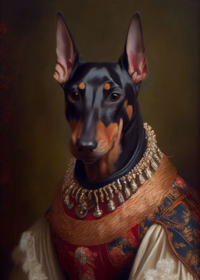 Chic female Dobermann