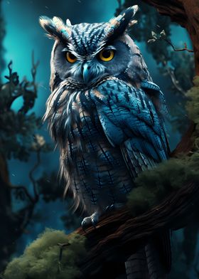 Moonlit Mystique Owl