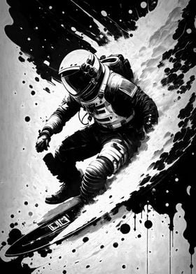 Surfing spaceman