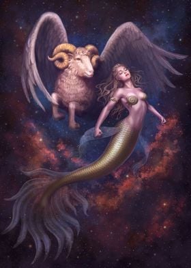 Aries Mermaid Zodiac