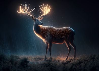 Glowing reindeer