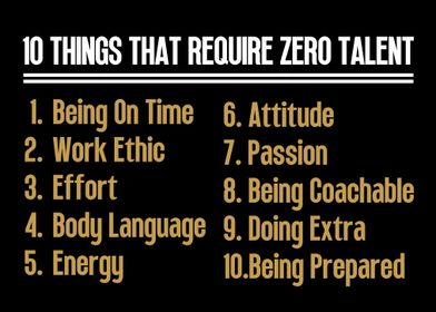 Require Zero Talent