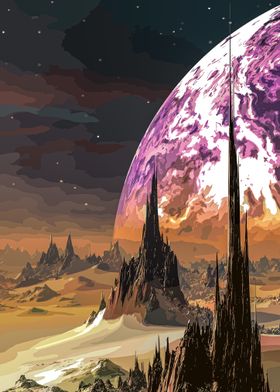 Purple Desert Planet