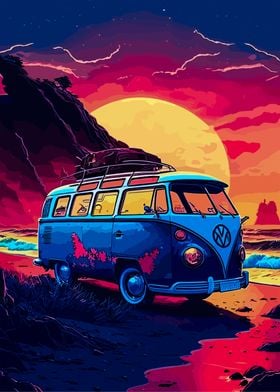 Bus On The Beach