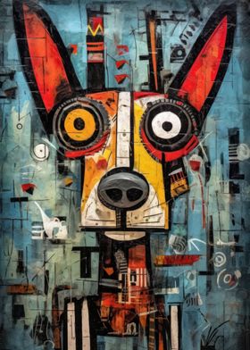 Abstract Dog Portrait