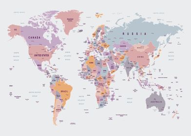 Political world map