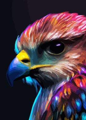 Colorful Bird Face