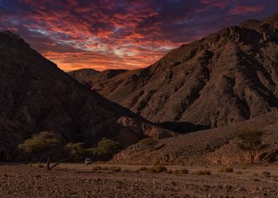 Sunset in Egyptian Desert