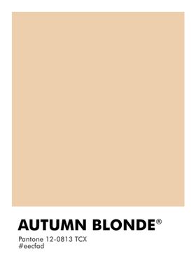 PANTONE AUTUMN BLONDE