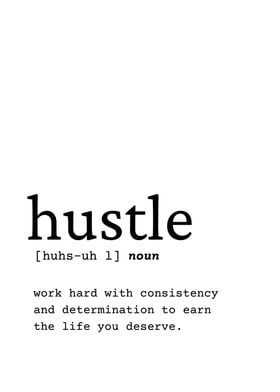 Hustle Definition White Bg