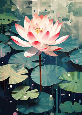 Lotus Flower Painting