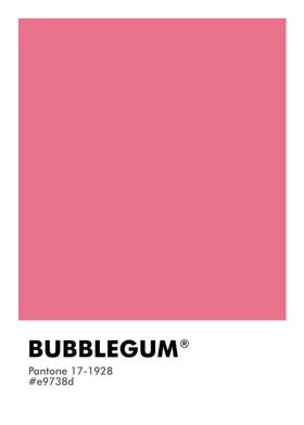 PANTONE BUBBLEGUM