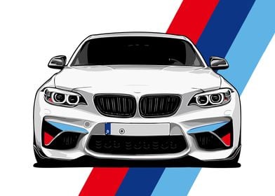 Car BMW M3 face Art