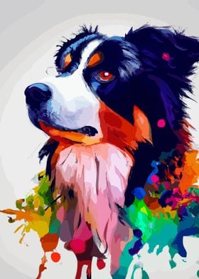 Colorful Border Collie